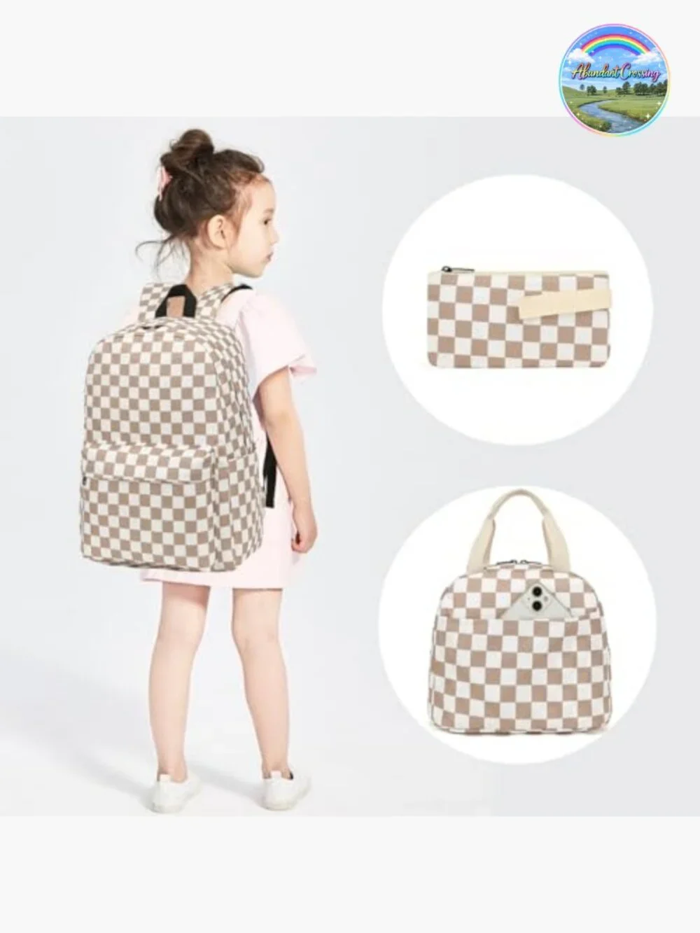 Girls School Backpack Set with Lunch Bag and Pencil Case
